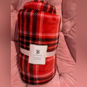Victoria's Secret Red and Black Plaid Blanket
